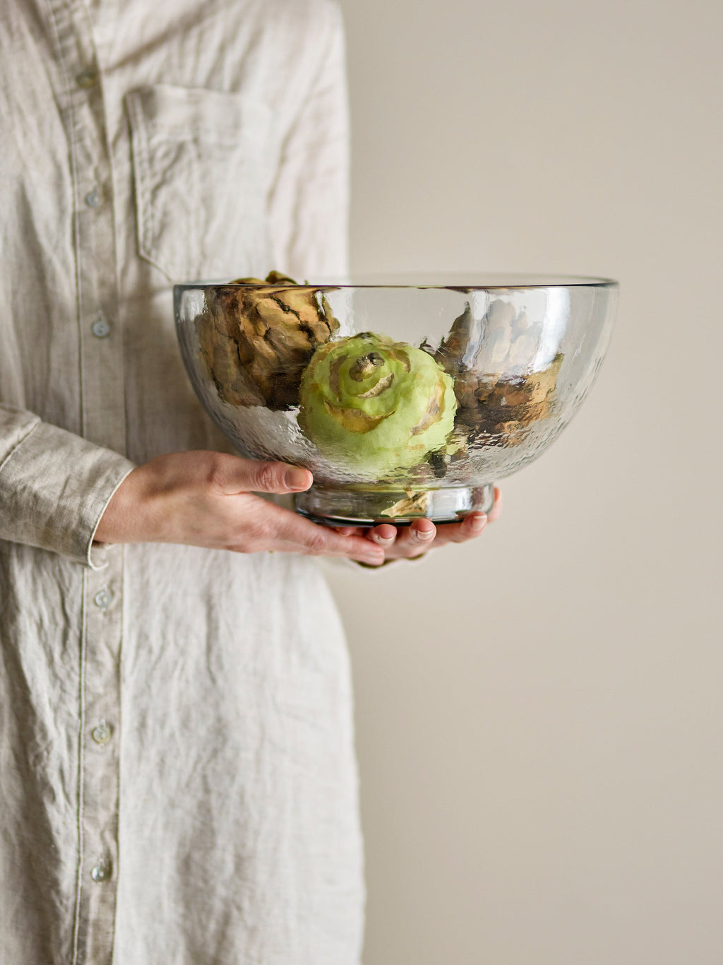 Taro - Set of 2 Bowls - Clear - Recycled Glass