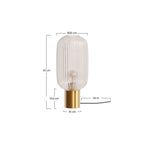 Lou - Lampe À Poser En Verre Cannelé