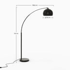Dinard - Floor Lamp with Black Metal Shade