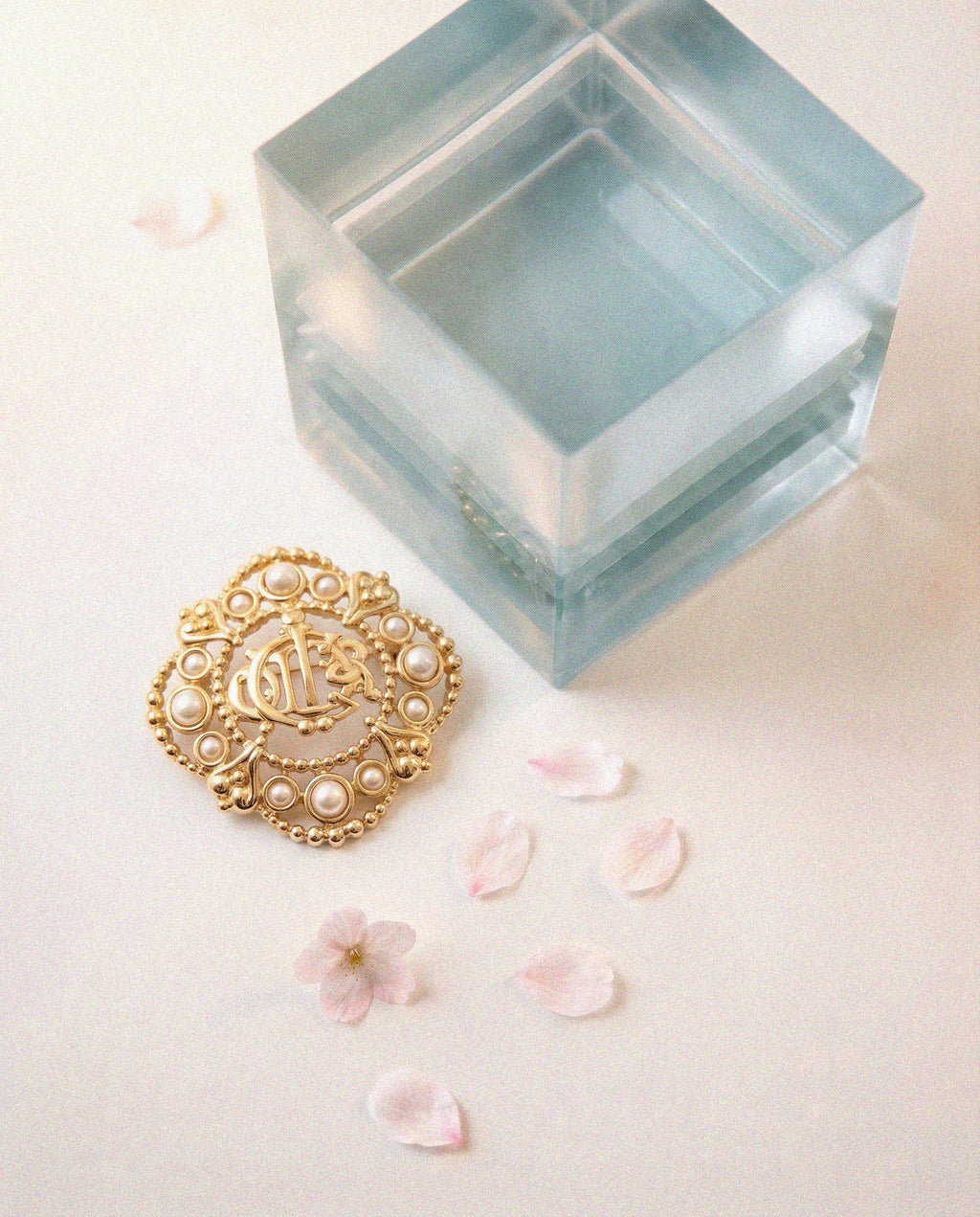 Christian Dior Vintage Baroque CD Monogram Brooch