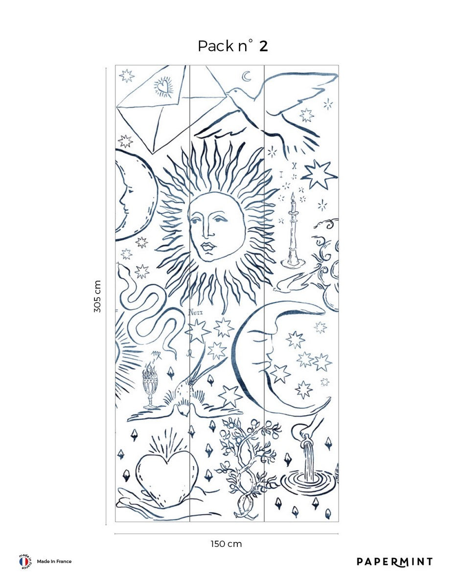 Mural Divin - Línea Azul Azurita