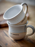 Claire - Set of 4 Cups - Grey - Stoneware