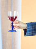 Noemi - Set of 6 Wine Glasses - Blue - Glass