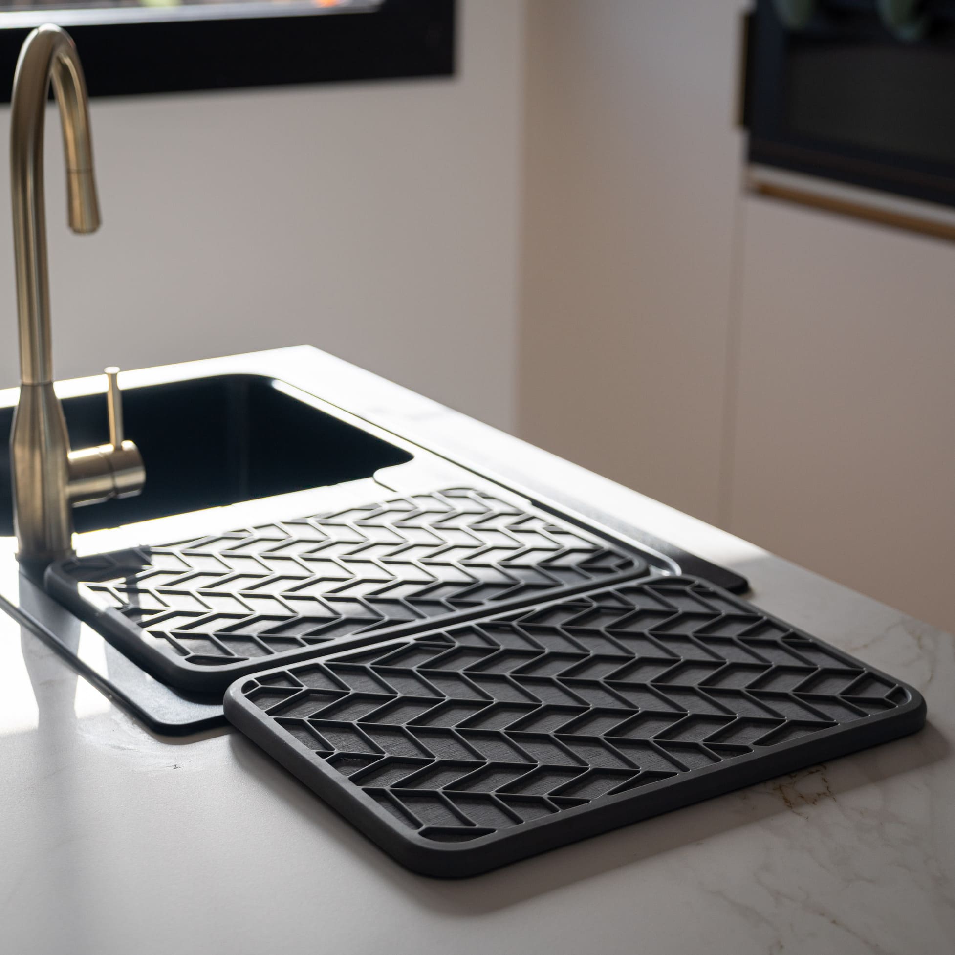 Double Diatomite Stone Dish Rack - 2 Colours