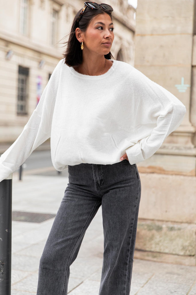 DOUCEUR Blanco - Jersey holgado