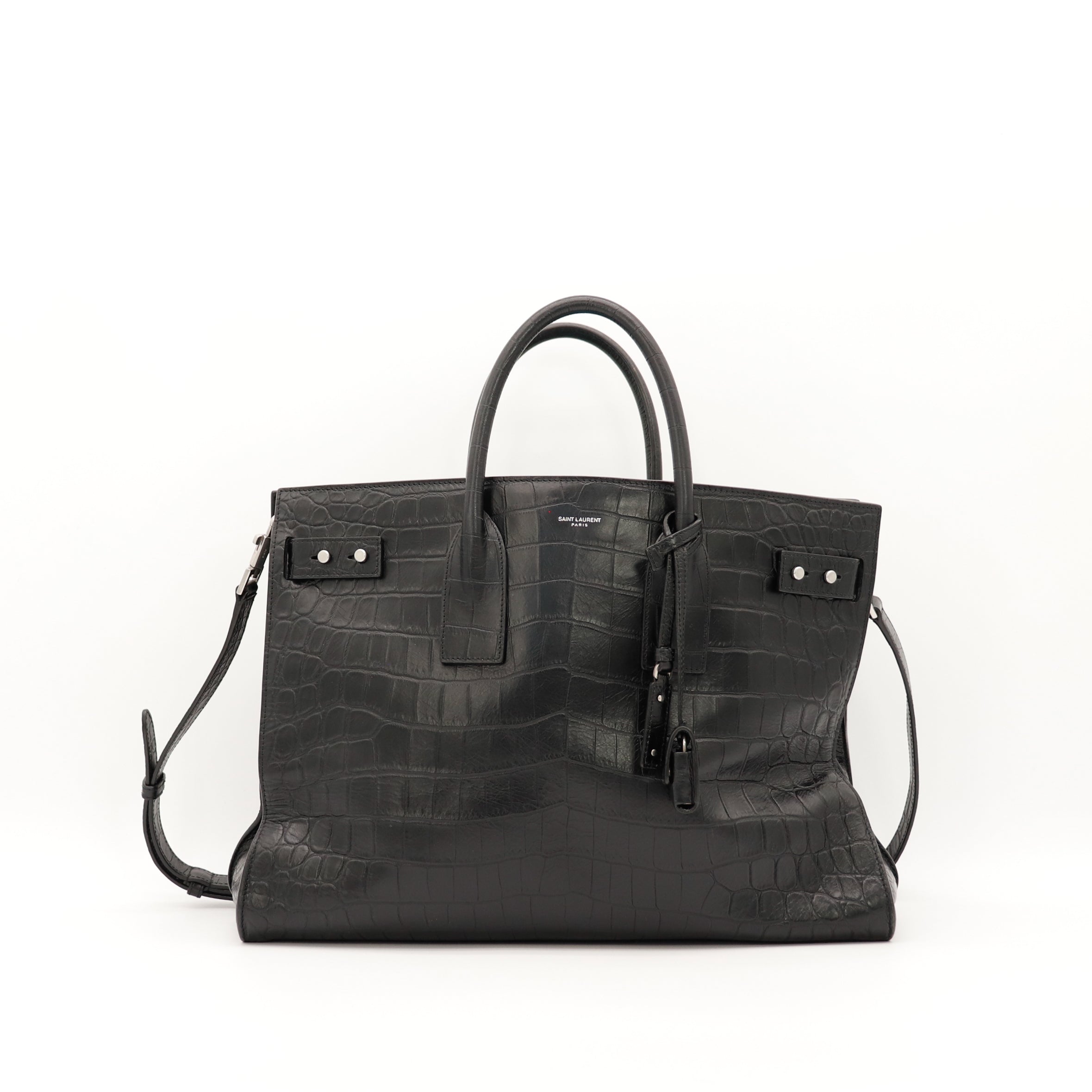 Le Sac De Jour Saint Laurent Embossé Crocodile
