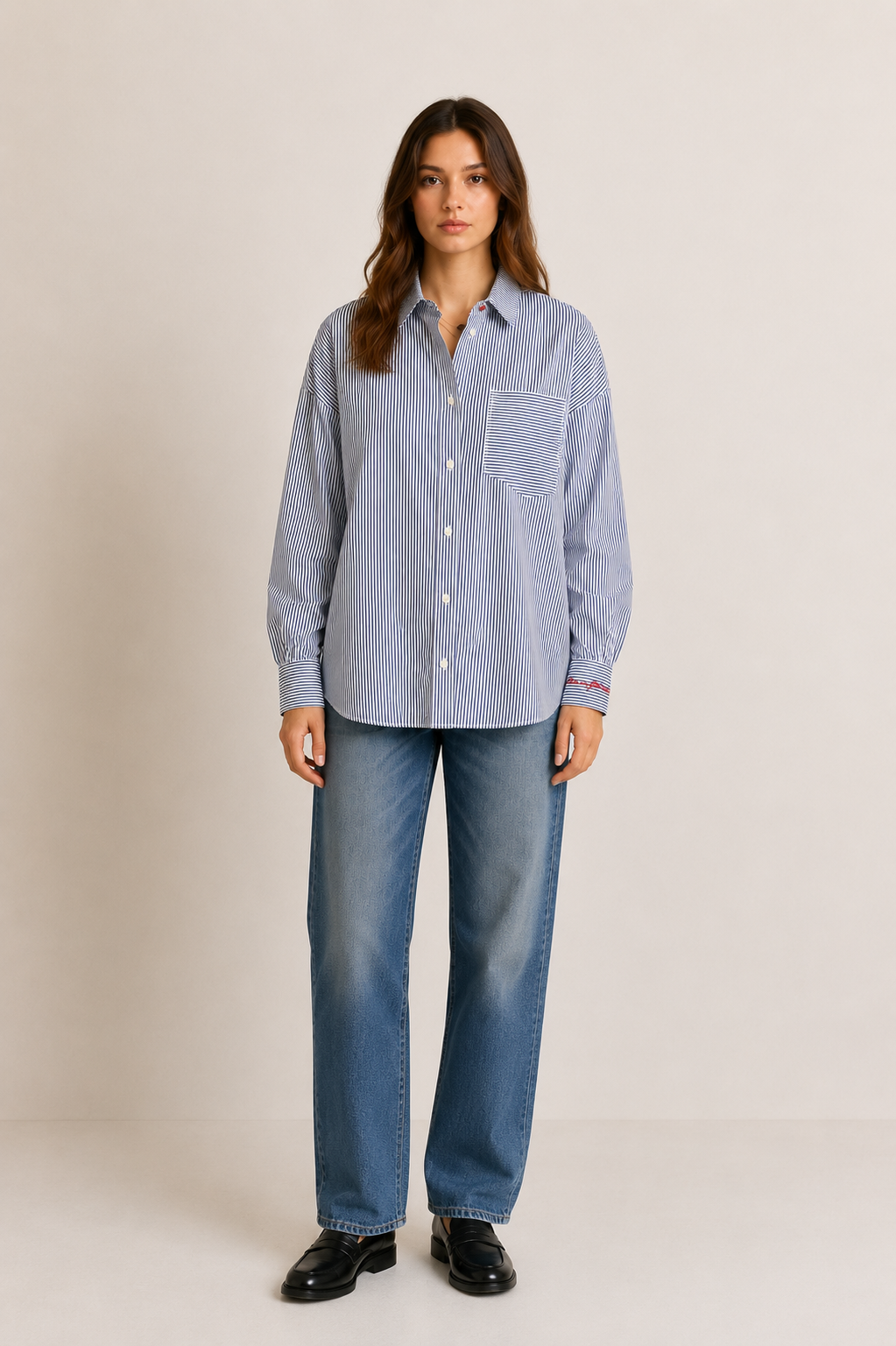 Culture Blouse & Shirt - Blue Striped