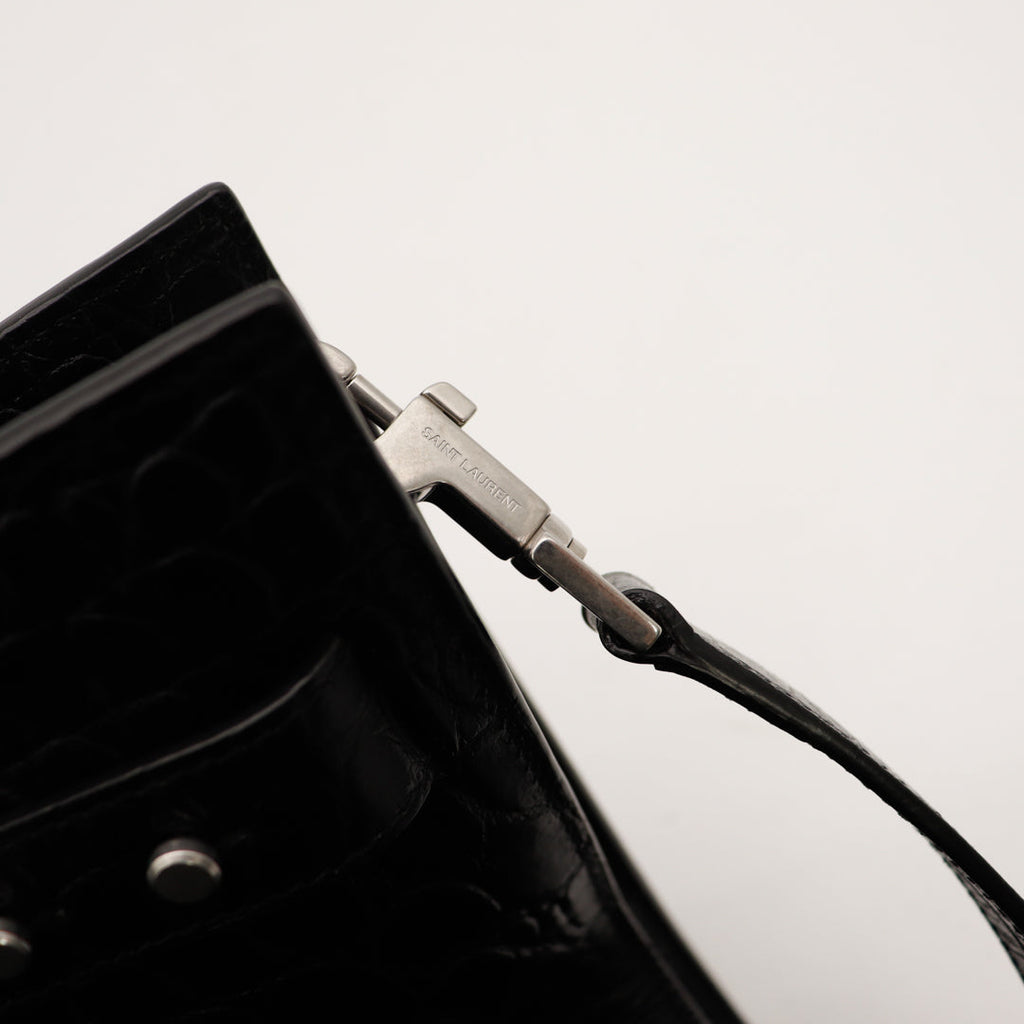 Le Sac De Jour Saint Laurent Embossé Crocodile