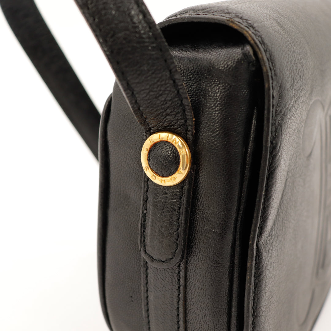 La Sacoche Triomphe Cuir Noir Céline