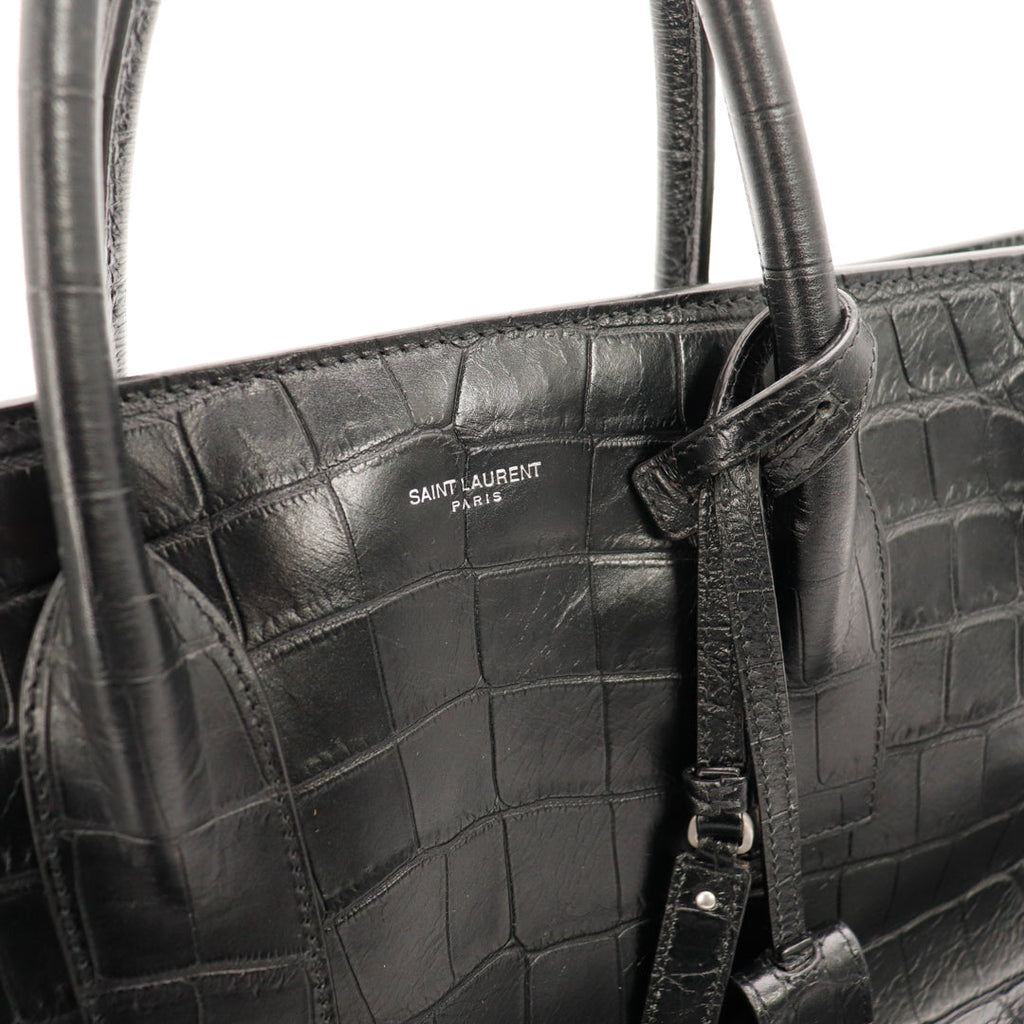 Le Sac De Jour Saint Laurent Embossé Crocodile