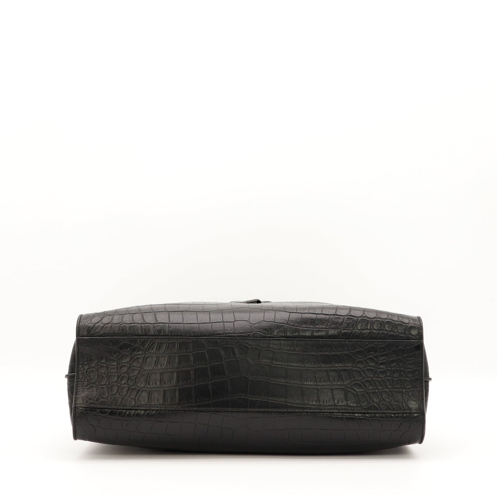 Le Sac De Jour Saint Laurent Embossé Crocodile