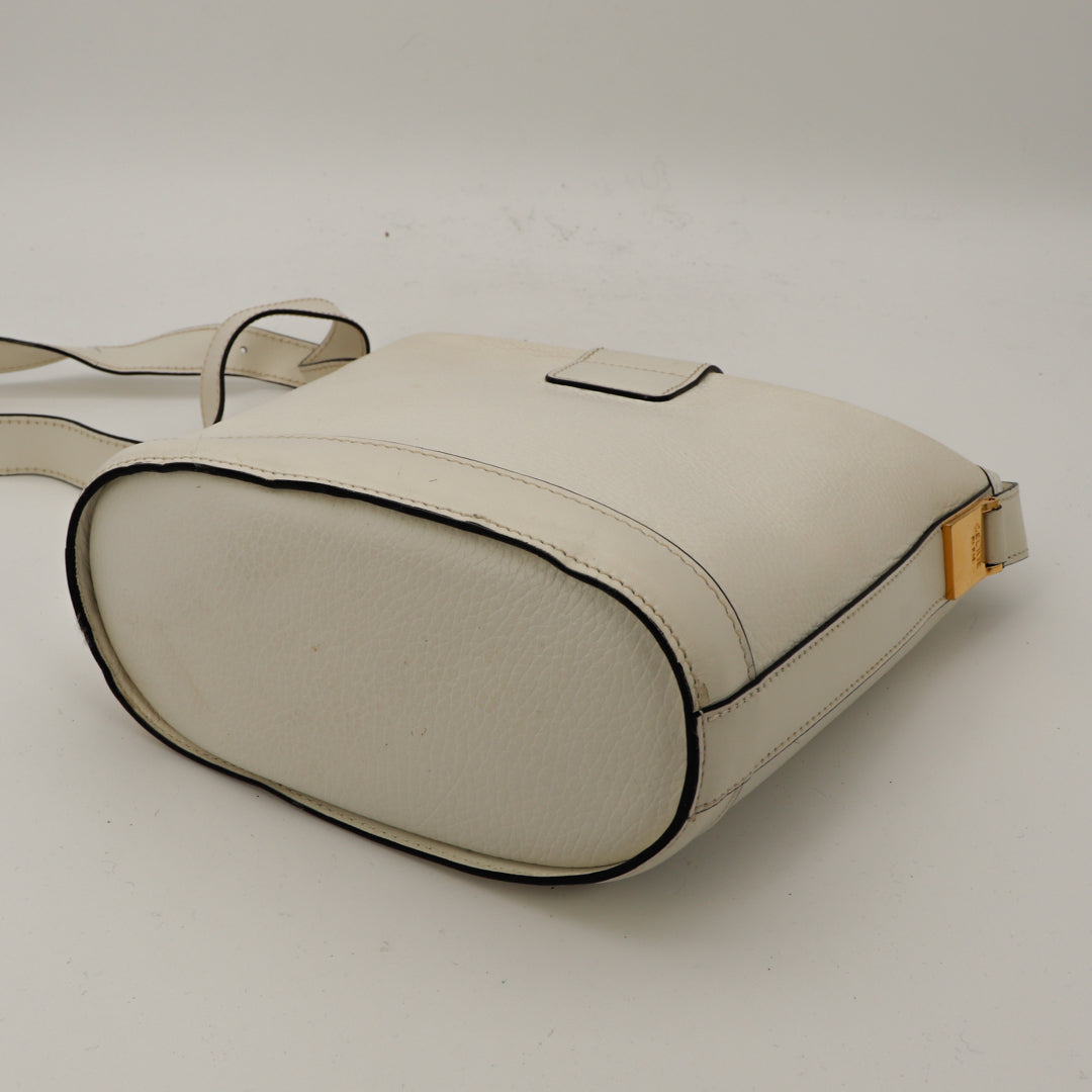 Le Seau Céline Cuir Blanc