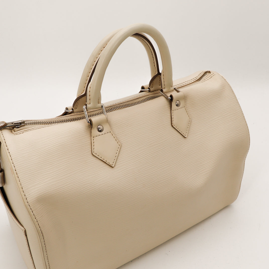 Le Speedy 30 Épi Blanc Louis Vuitton