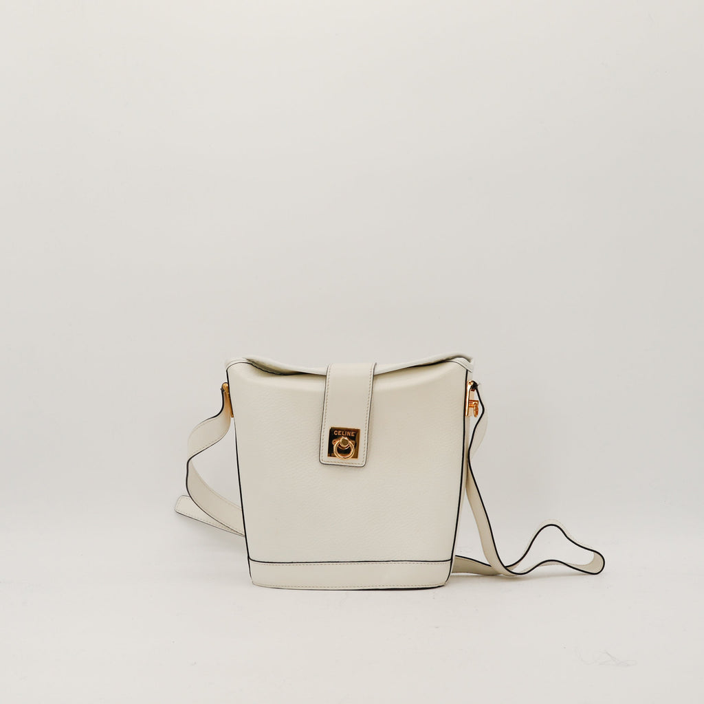 Le Seau Céline Cuir Blanc