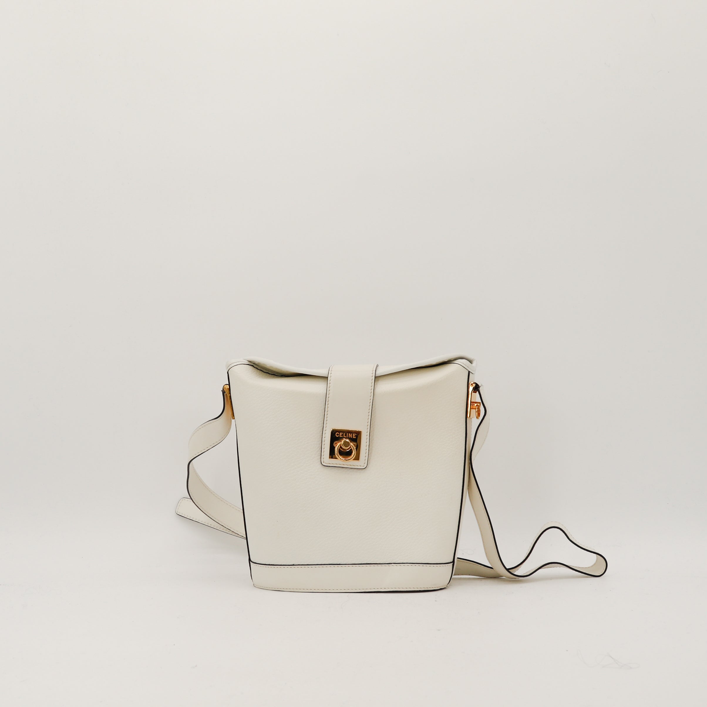 Le Seau Céline Cuir Blanc