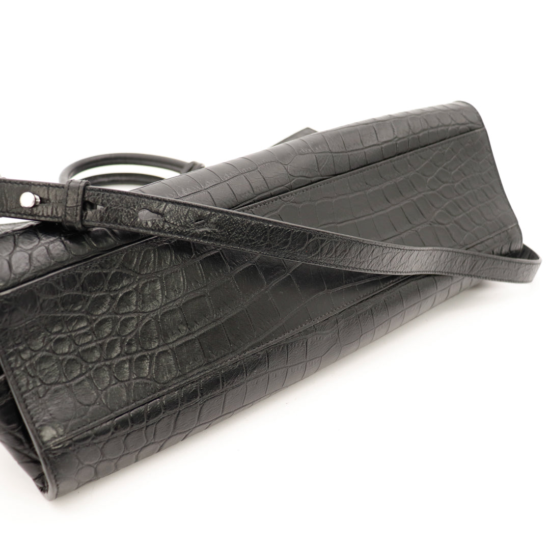 Le Sac De Jour Saint Laurent Embossé Crocodile