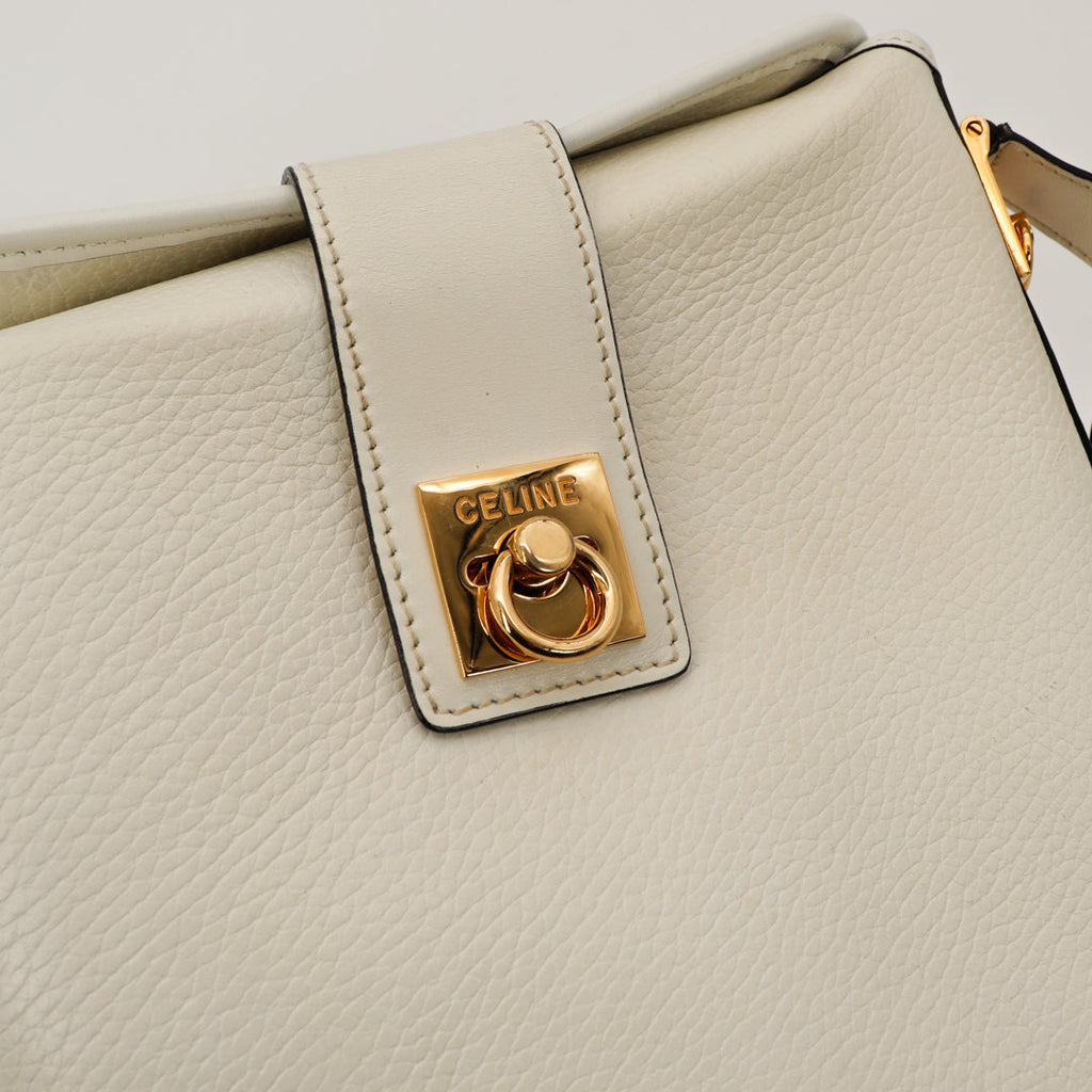 Le Seau Céline Cuir Blanc