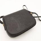La Sacoche Triomphe Cuir Noir Céline