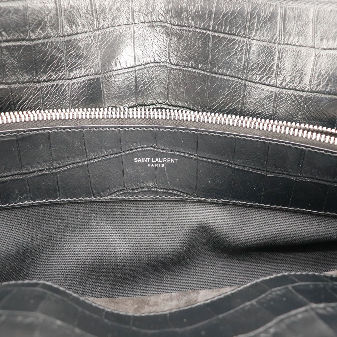 Le Sac De Jour Saint Laurent Embossé Crocodile