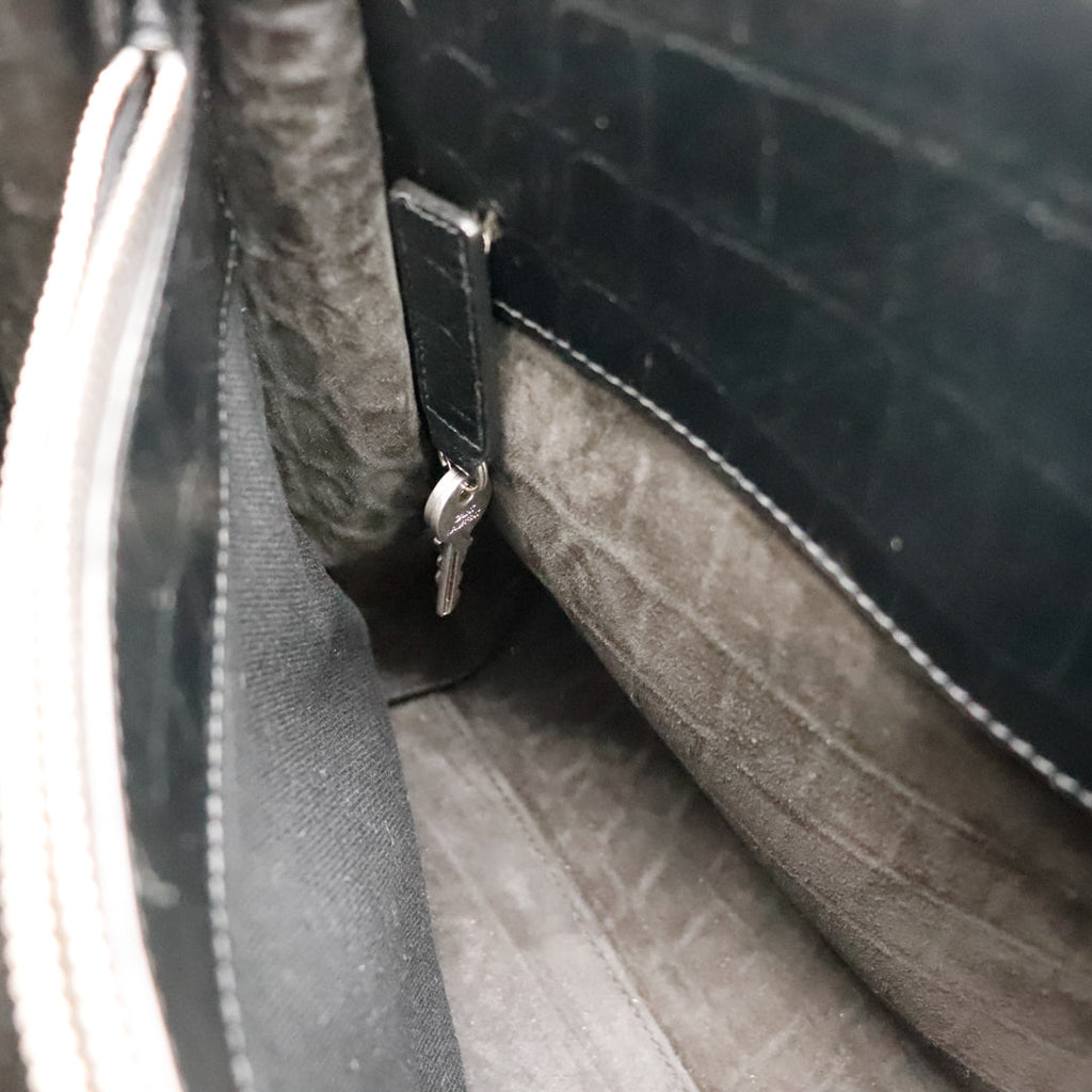 Le Sac De Jour Saint Laurent Embossé Crocodile