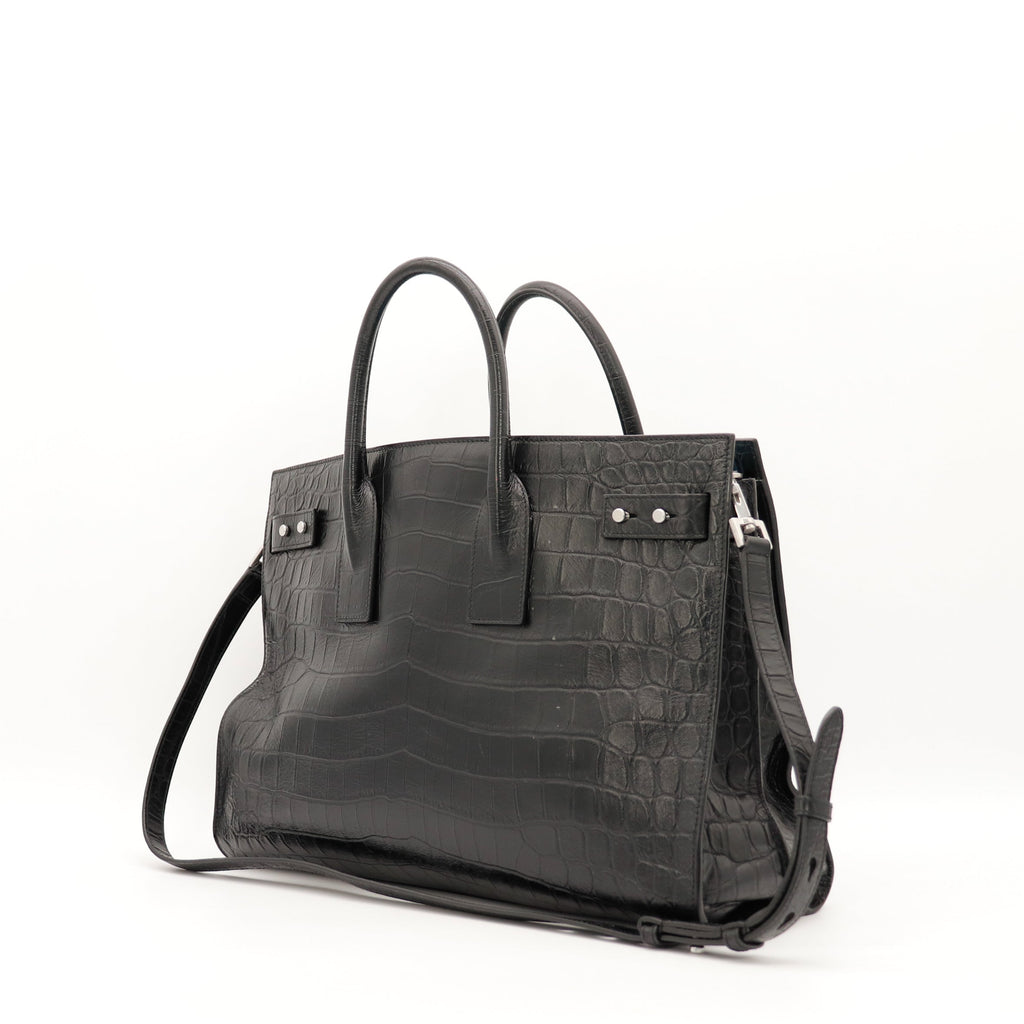 Le Sac De Jour Saint Laurent Embossé Crocodile