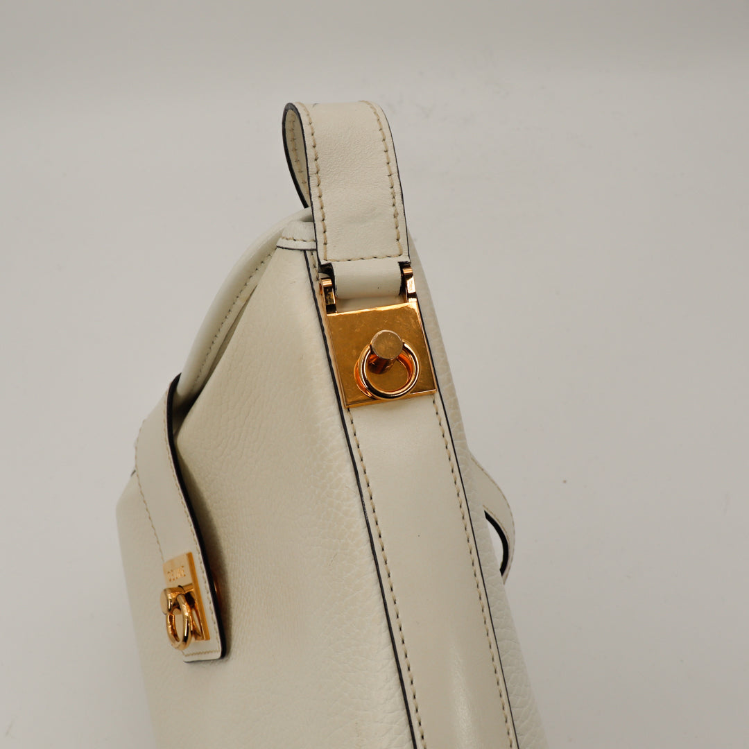 Le Seau Céline Cuir Blanc