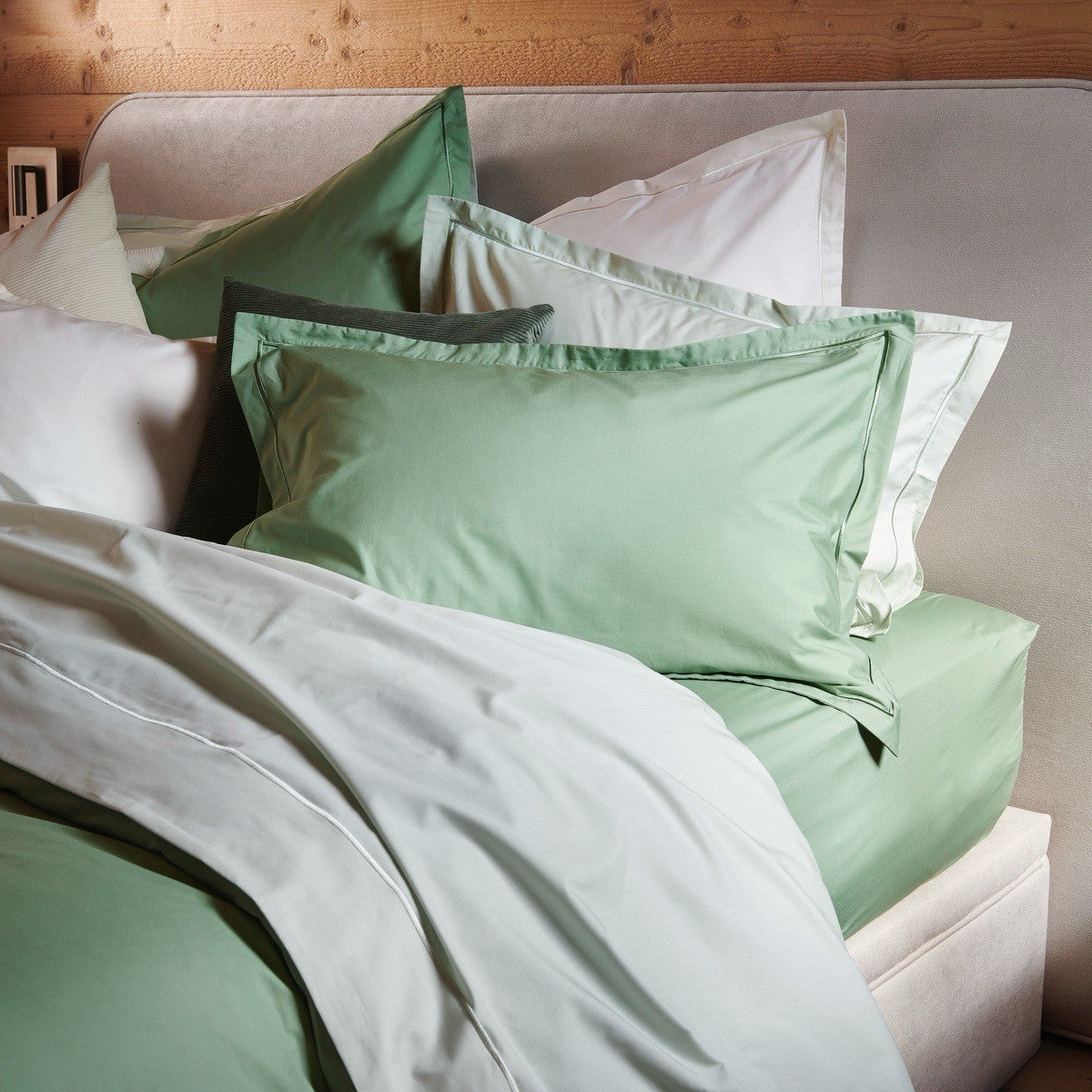 Uni Percale - Drap Housse Double - Fougere