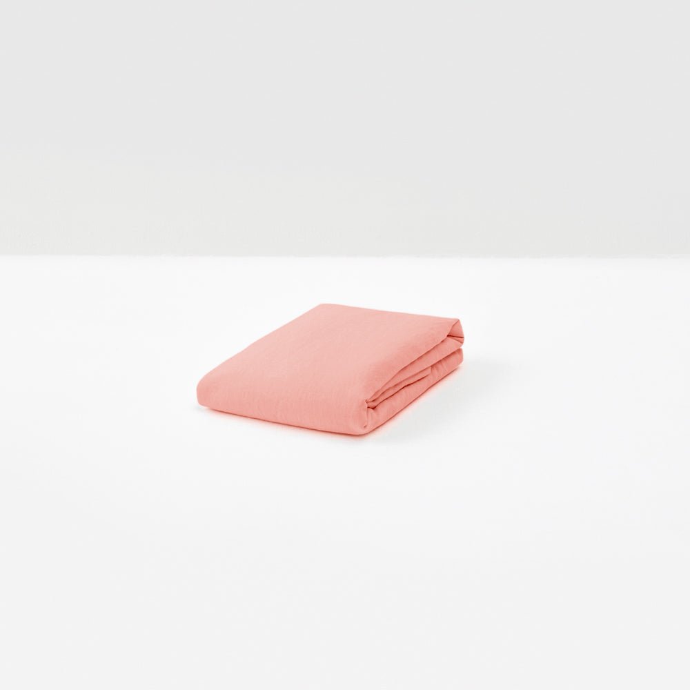 Sábana Bajera - Lino Lavado 190 G/M² - Rosa Viejo