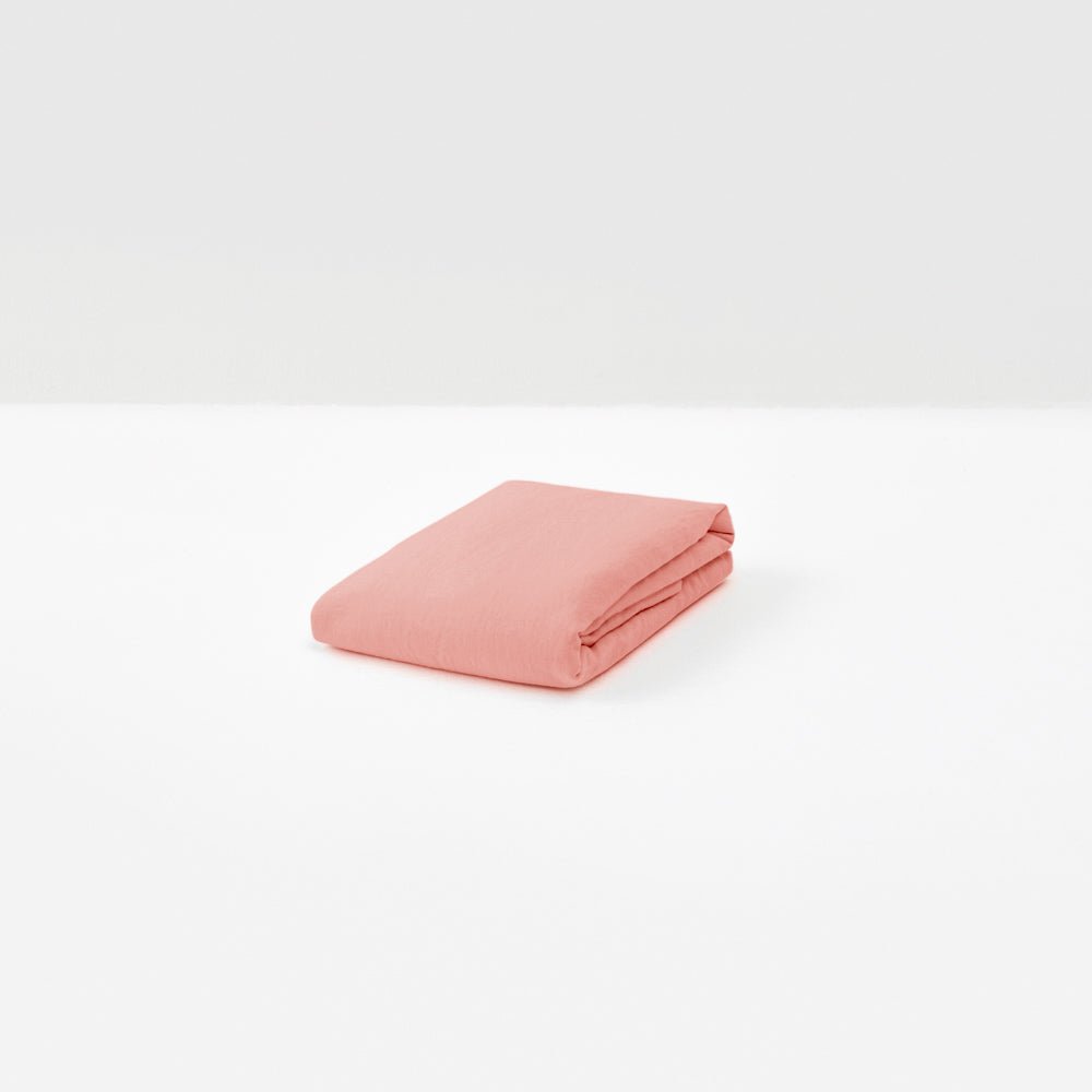 Sábana Encimera - Lino Lavado 190 G/M² - Rosa Viejo