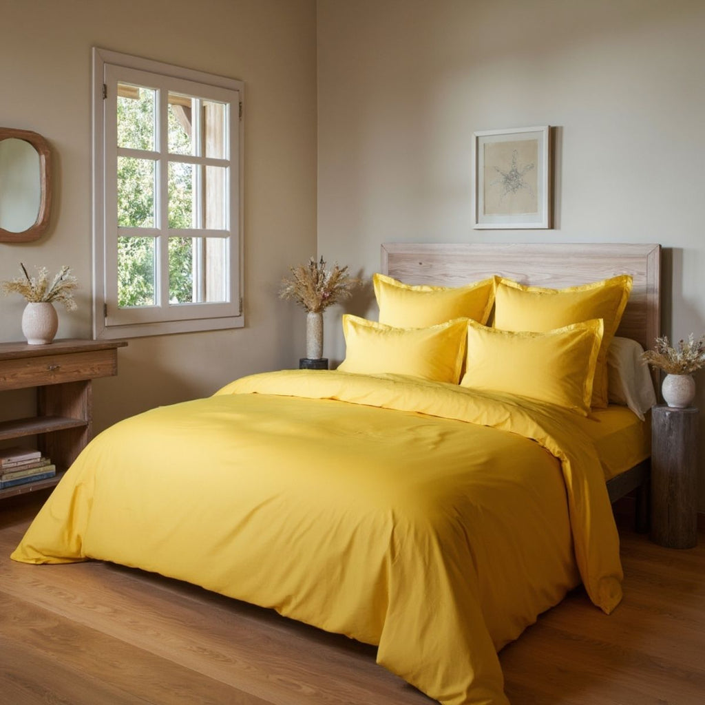 Uni Percale - Drap - Safran