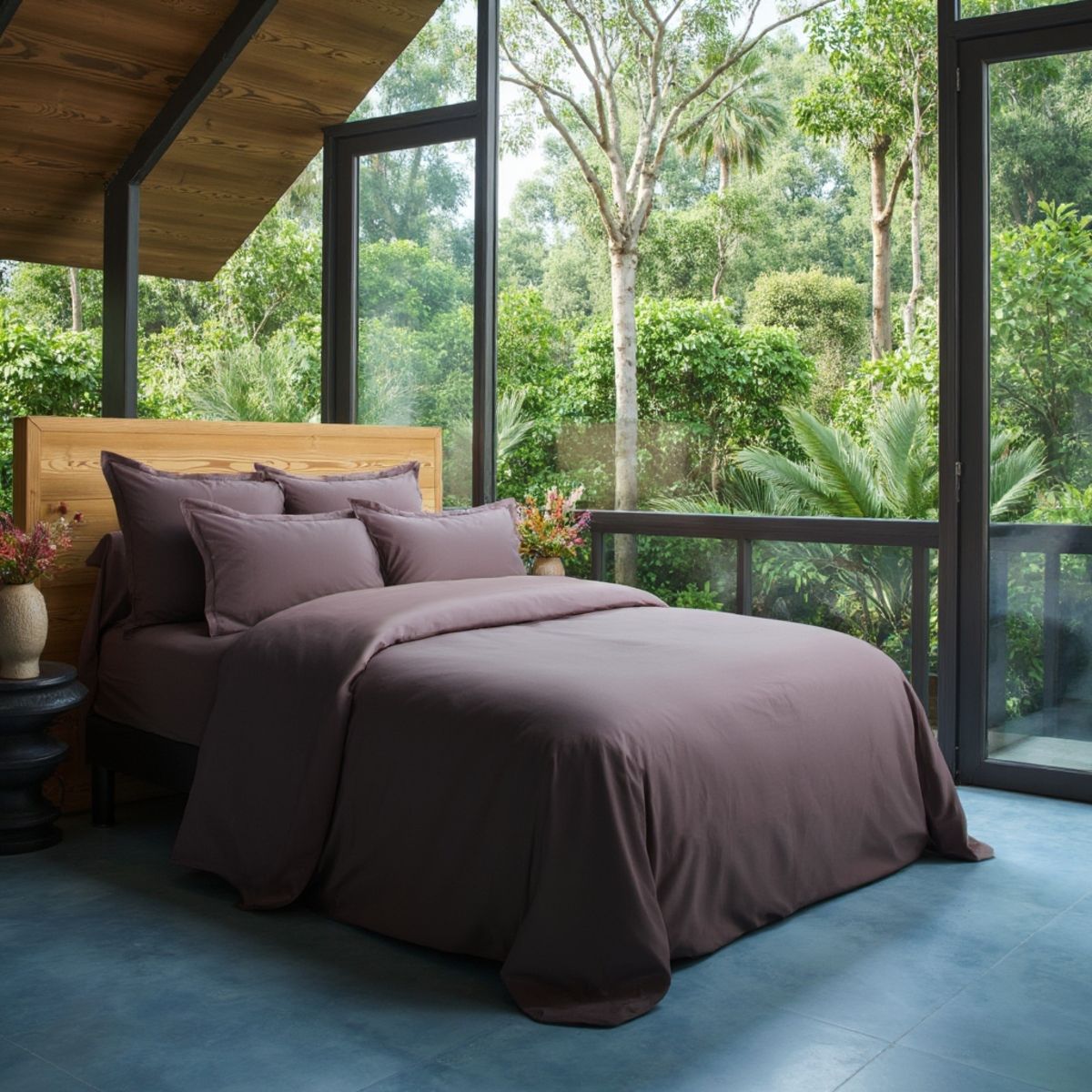 Uni Percale - Drap - Marron