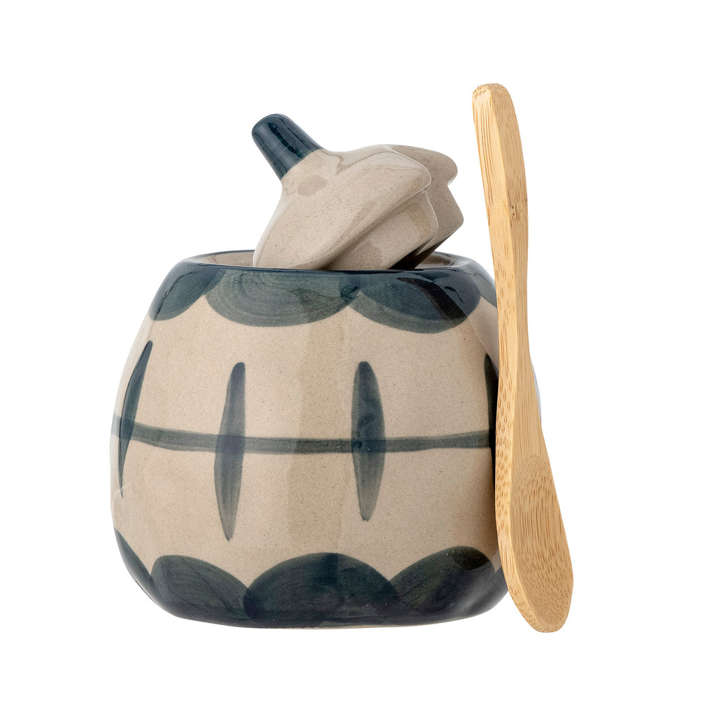 Allium - Pot À Lait Et Sucrier - Bleu - Grès