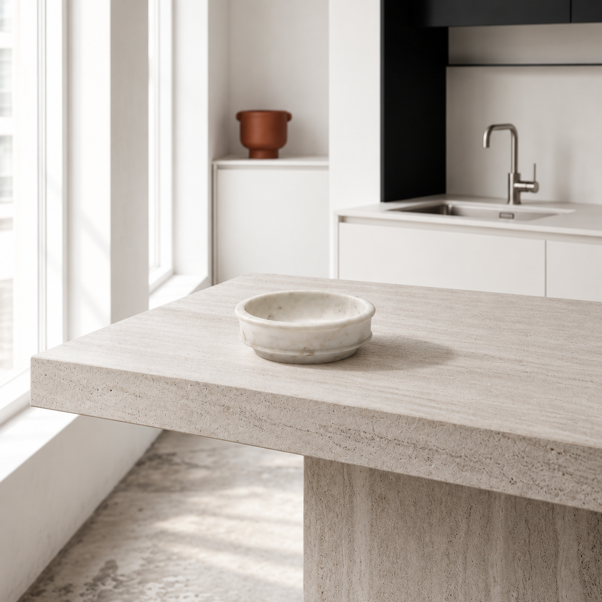 Dune Kitchen & Table - Bowl - S - Marble - White