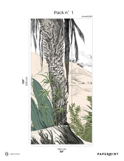 Muurschildering Dune - Palmgroen