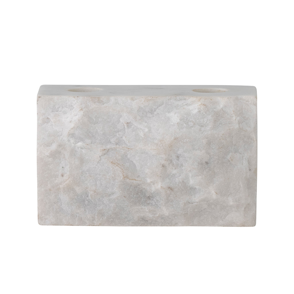 Magie - Portavelas - Blanco - Mármol