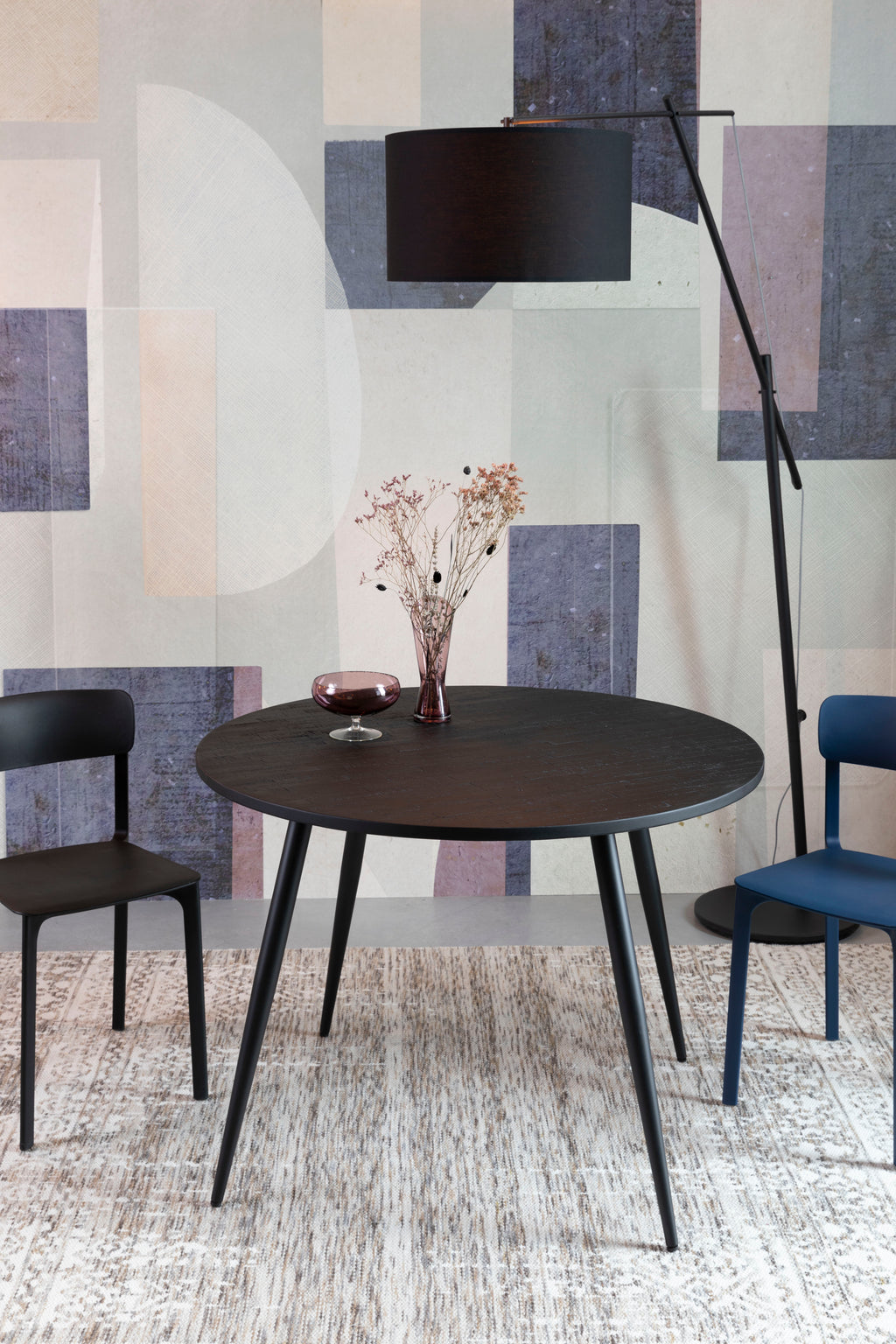 Mo 110' - Dining Room Table - Teak - Black
