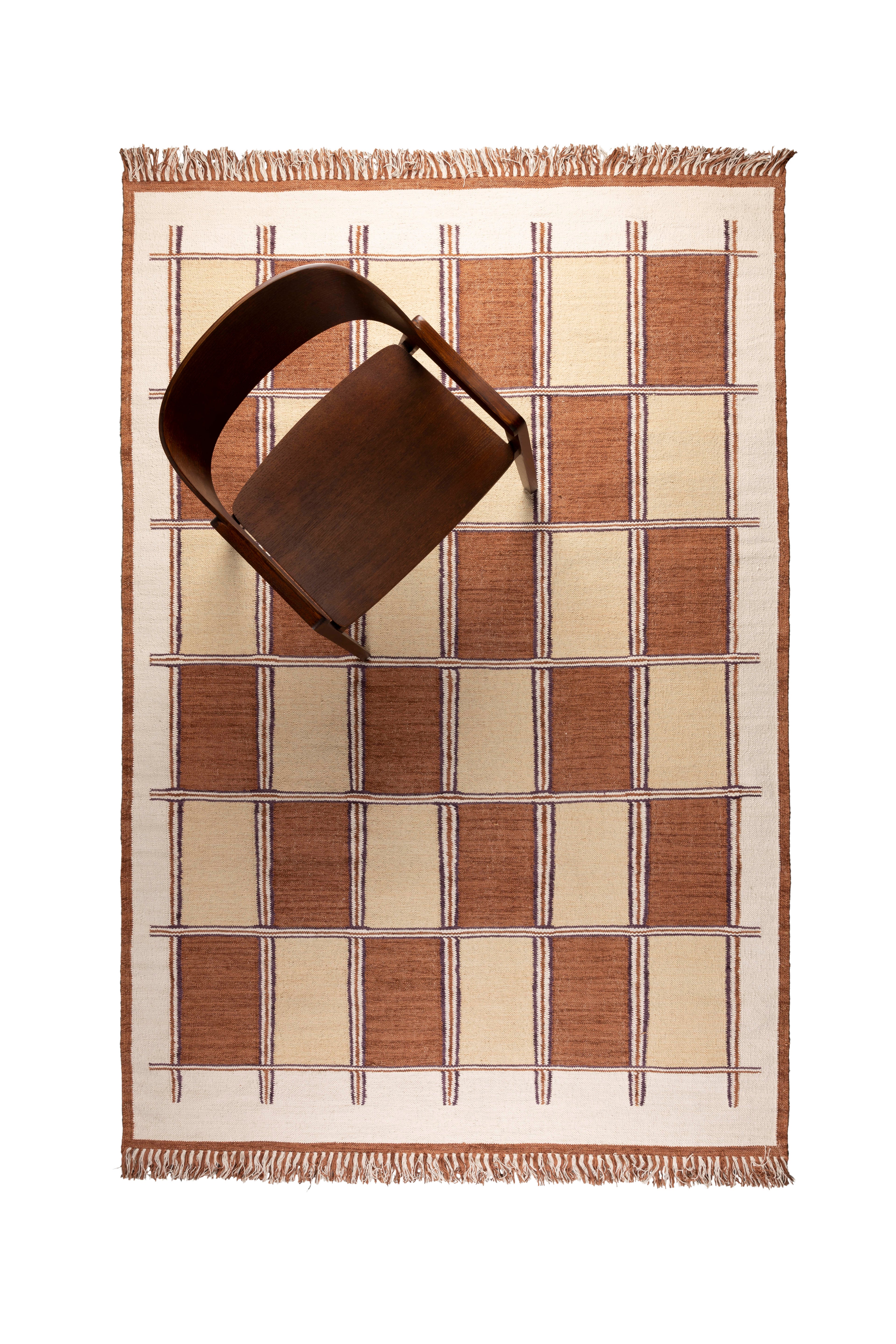 Gambit - Rug - Cotton - Beige/Terracotta