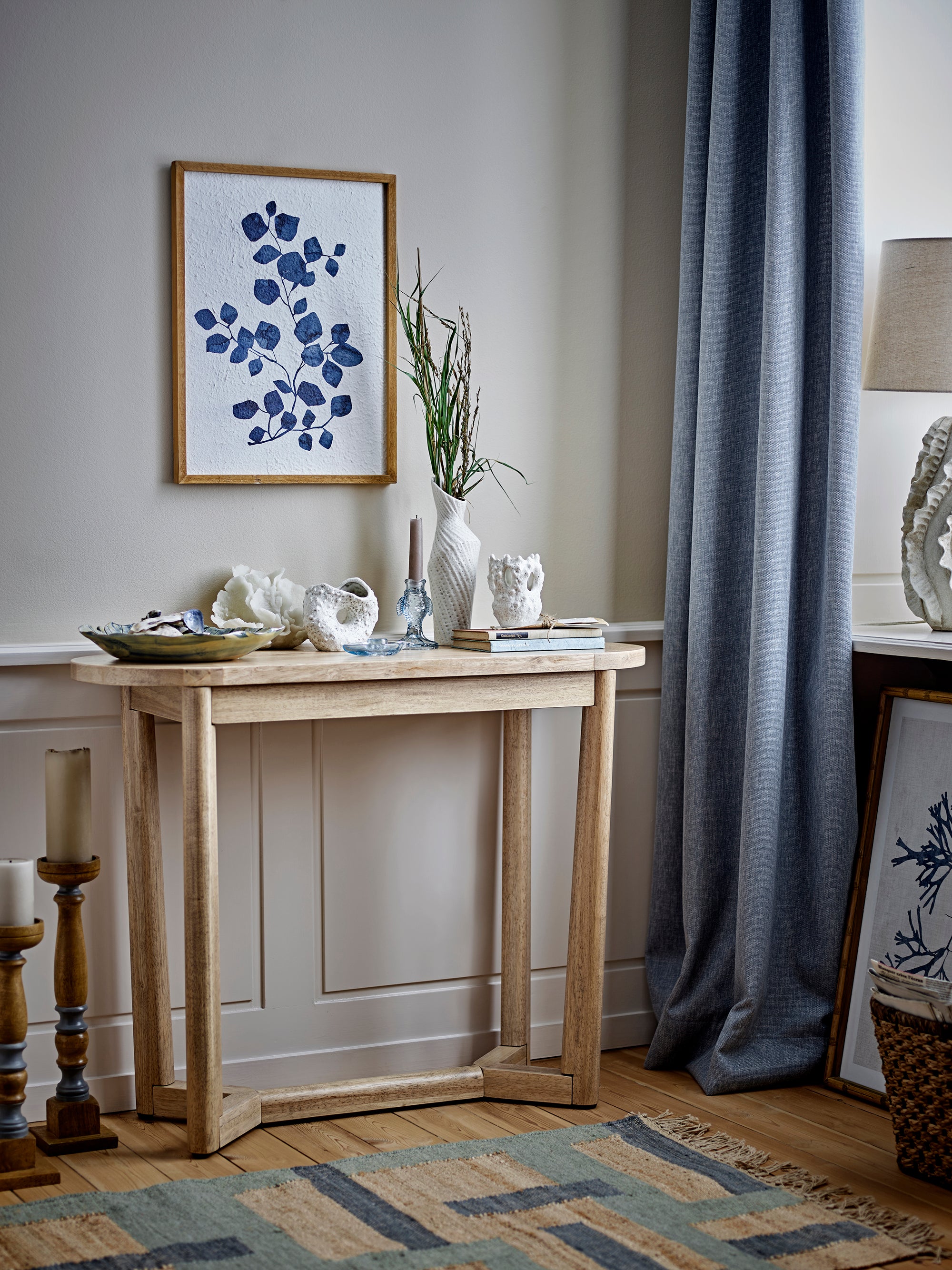 Linley - Candle Holder - Blue - Glass