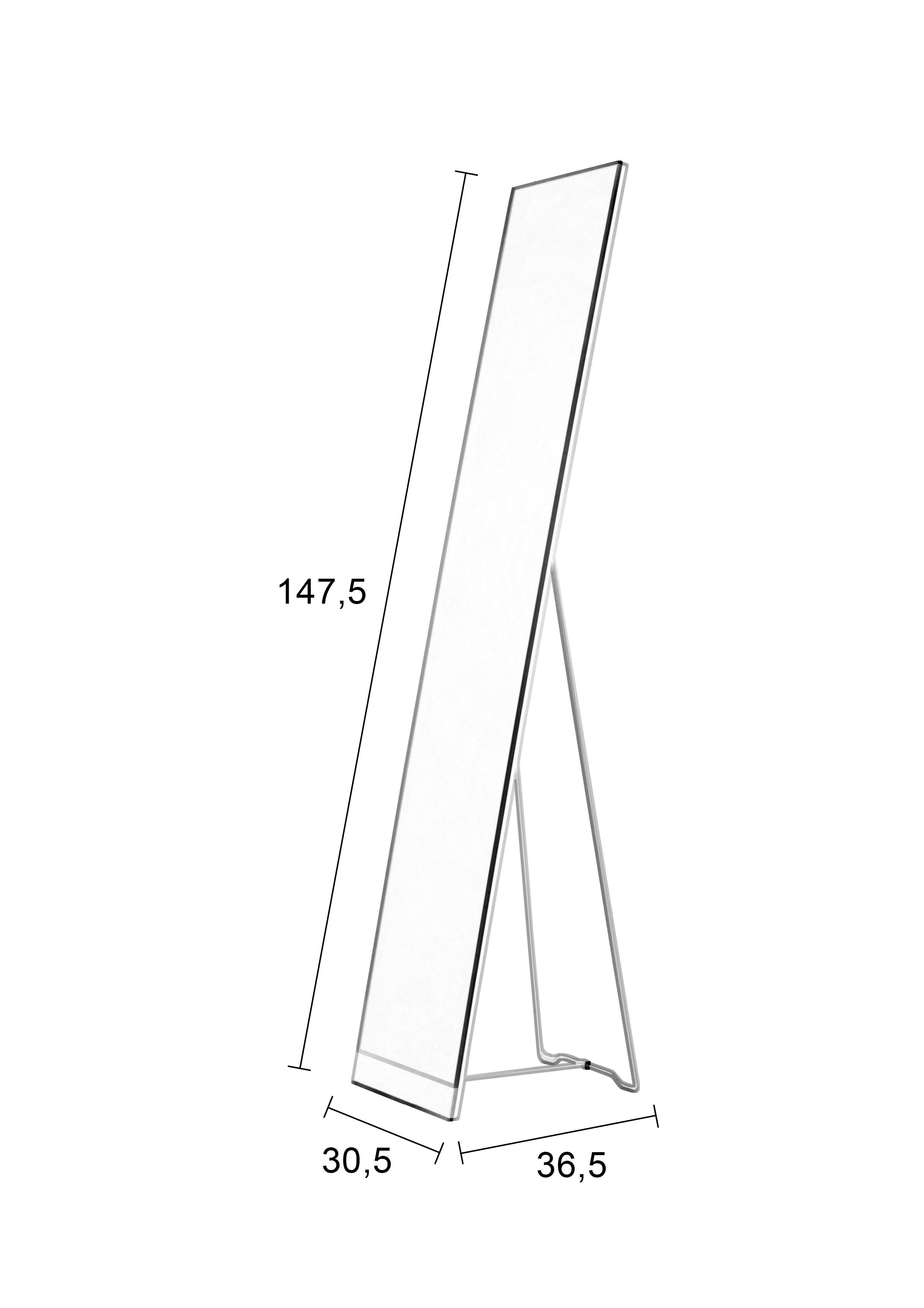 Stand - Miroir - Acier - Blanc