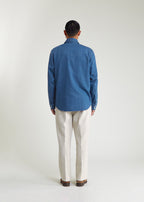 Westernskjorte Camargue i bleget denim - 4