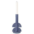 Bess - Set of 6 Candle Holders - Blue - Polyresin