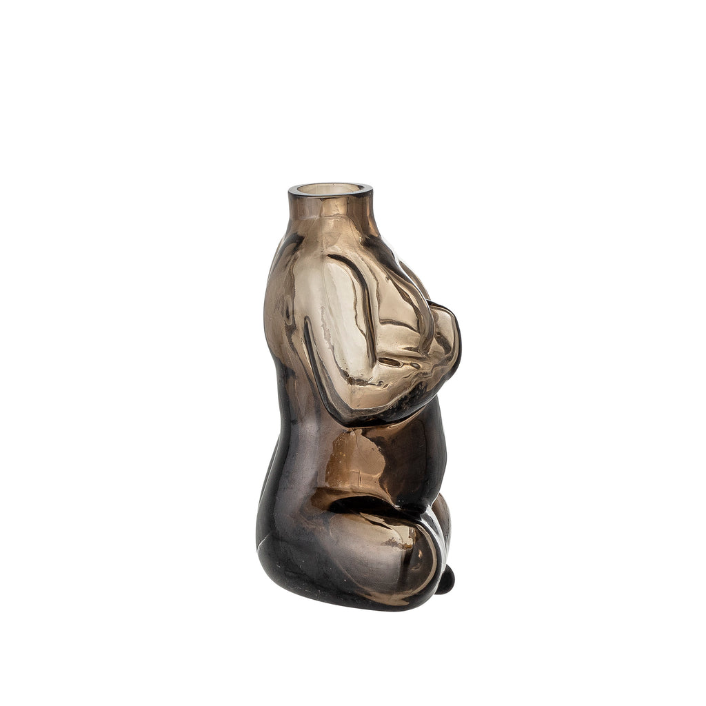 Elze - Vase - Brown - Glass