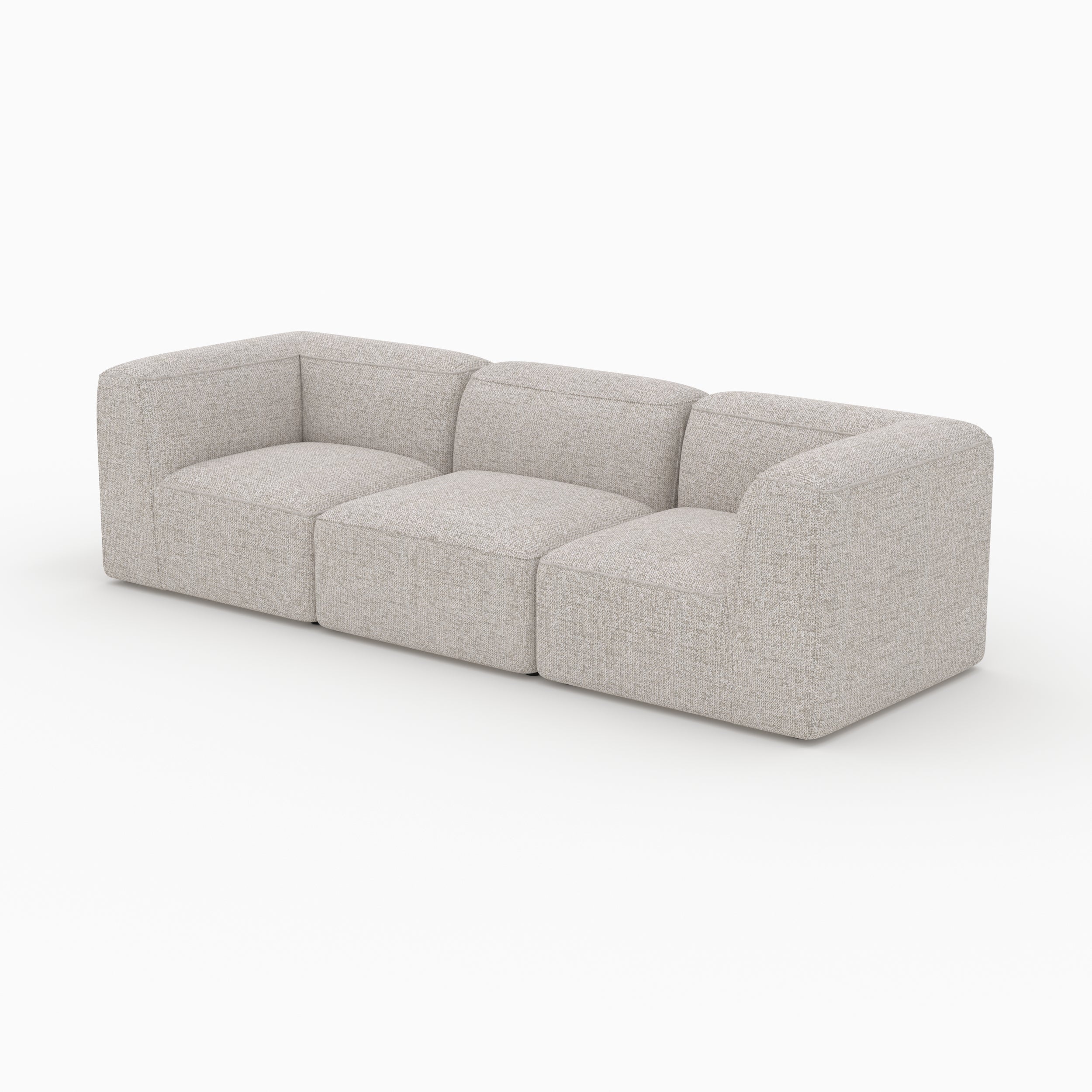 Hestia - Sofá modular de 3 plazas de tela beige