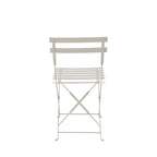 Marseille - Conjunto de mesa de jardín redonda plegable estilo bistró y 2 sillas - Metal - Beige