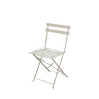 Marseille - Conjunto de mesa de jardín redonda plegable estilo bistró y 2 sillas - Metal - Beige
