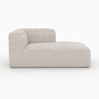 Hestia - Canapé D'Angle Droit Modulable, Tissu Beige 4 Places, 2 Poufs
