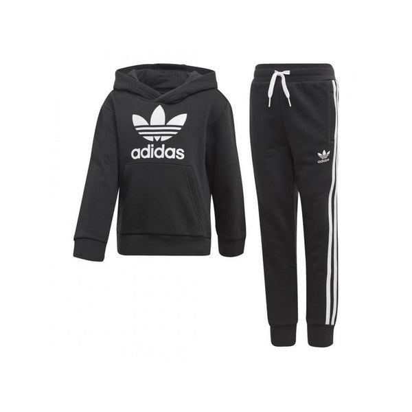 Adidas Originals Trefoil Hoodie Tracksuit Sets - Black