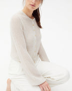 Cardigan Torsades Ajourees - Chanvre - Femme