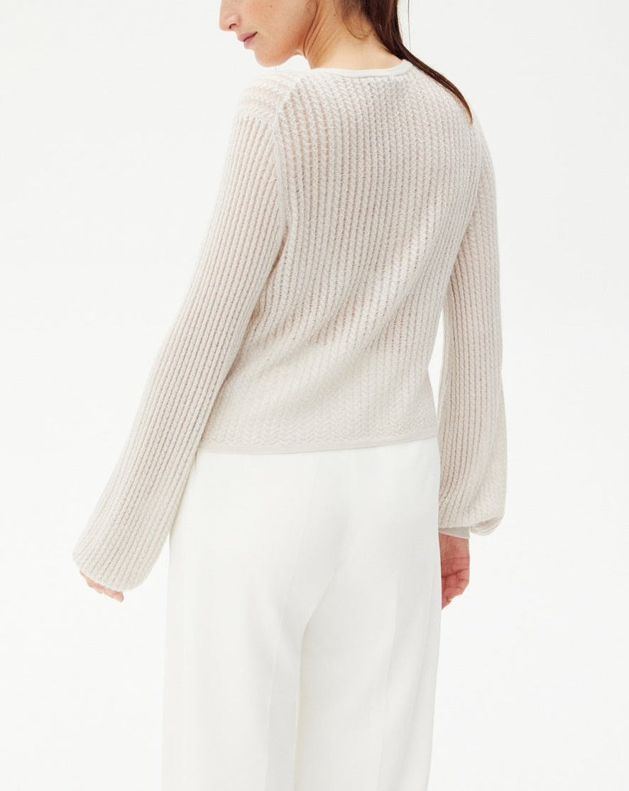 Cardigan Torsades Ajourees - Chanvre - Femme