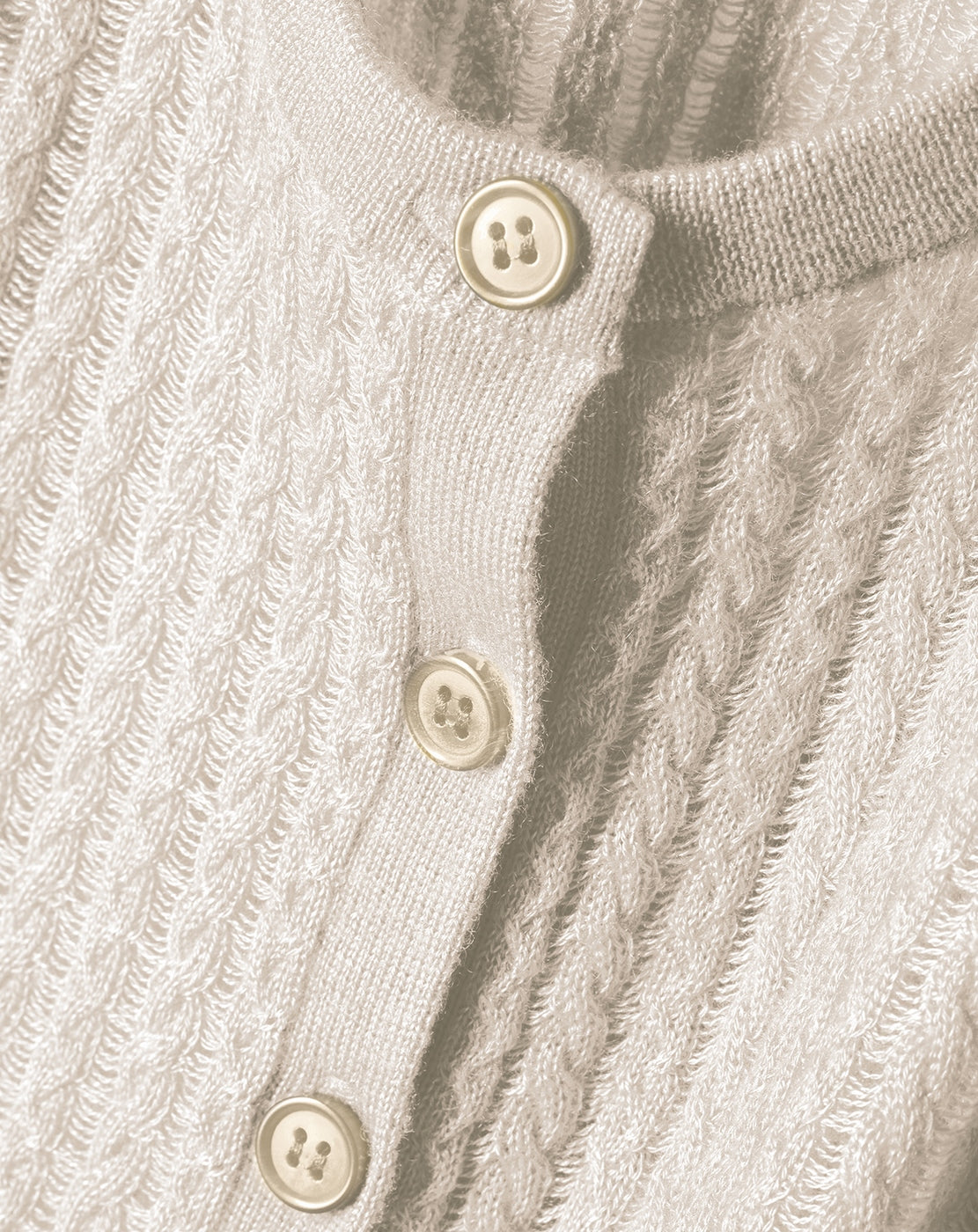 Cardigan Torsades Ajourees - Chanvre - Femme